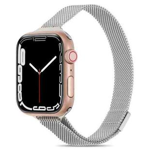 Milanese Small Waist Watch Band For Apple Watch Ultra 49mm / Series 8&7 45mm / SE 2&6&SE&5&4 44mm / 3&2&1 42mm(Silver)