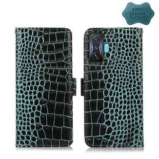 For Xiaomi Redmi K50 Gaming Crocodile Top Layer Cowhide Leather Phone Case(Green)