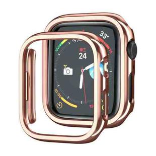 Electroplated PC Hollow Watch Protective Case For Apple Watch Series 8 / 7 41mm(Rose Gold)