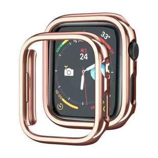 Electroplated PC Hollow Watch Protective Case For Apple Watch Series 8 / 7 45mm(Rose Gold)