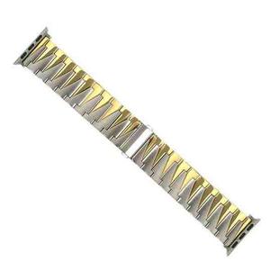 Aluminum Alloy Gear Matte Watch Band For Apple Watch Series 8&7 41mm / SE 2&6&SE&5&4 40mm / 3&2&1 38mm(Silver Gold)