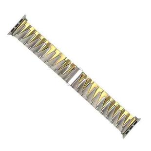 Aluminum Alloy Gear Matte Watch Band For Apple Watch Ultra 49mm / Series 8&7 45mm / SE 2&6&SE&5&4 44mm / 3&2&1 42mm(Silver Gold)
