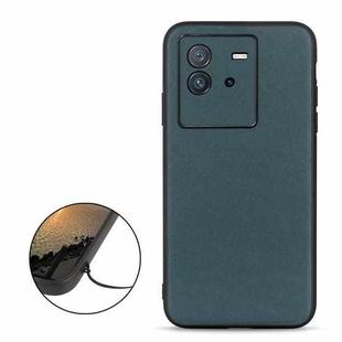 For vivo iQOO Neo6 Accurate Hole Lambskin Texture Genuine Leather Phone Case(Green)