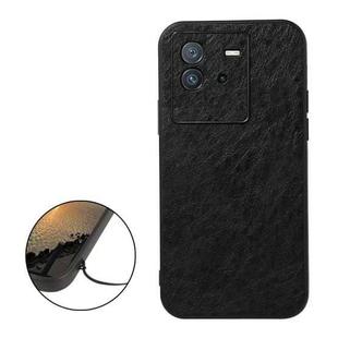 For vivo iQOO Neo6 Accurate Hole Crazy Horse Texture PU Phone Case(Black)