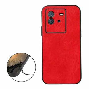 For vivo iQOO Neo6 Accurate Hole Crazy Horse Texture PU Phone Case(Red)