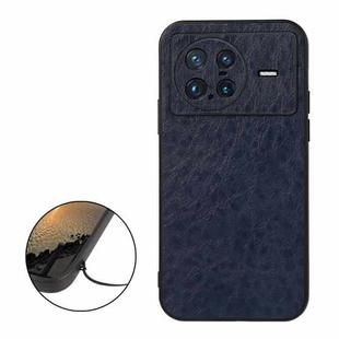 For vivo X Note Accurate Hole Crazy Horse Texture PU Phone Case(Blue)