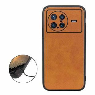 For vivo X Note Accurate Hole Two-color Calf Texture PU Phone Case(Brown)