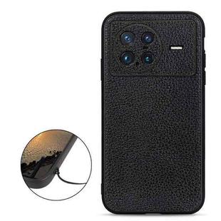 For vivo X Note Accurate Hole Litchi Texture Genuine Leather Phone Case(Black)
