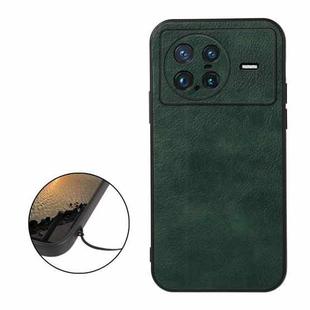 For vivo X Note Accurate Hole Two-color Litchi Texture PU Phone Case(Green)