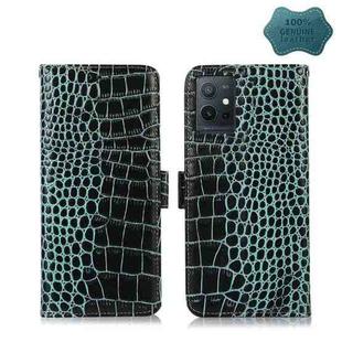 For vivo Y75 5G Global/T1 5G Global/Y55 5G Global/Y33S 5G Global/IQOO U5 Crocodile Top Layer Cowhide Leather Phone Case(Green)