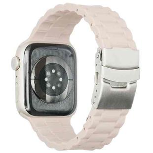 Three Beads Watch Band For Apple Watch Ultra 49mm / Series 8&7 45mm / SE 2&6&SE&5&4 44mm / 3&2&1 42mm(Pink Sand)