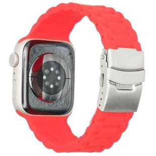 Three Beads Watch Band For Apple Watch Ultra 49mm&Watch Ultra 2 49mm / Series 9&8&7 45mm / SE 3&SE 2&6&SE&5&4 44mm / 3&2&1 42mm(Red)