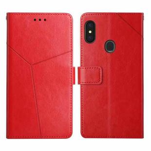 For Gigaset GS3 Y Stitching Horizontal Flip Leather Phone Case(Red)