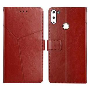 For Gigaset GS4 Y Stitching Horizontal Flip Leather Phone Case(Brown)