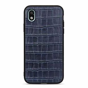 For Sony Xperia Ace III Crocodile Texture Shockproof Leather Phone Case(Blue)