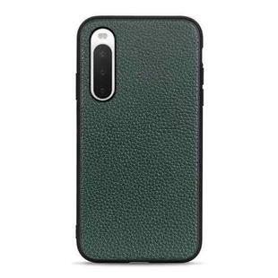 For Sony Xperia 10 IV Litchi Texture Leather Shockproof Phone Case(Green)