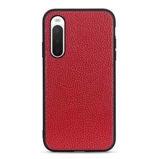 For Sony Xperia 10 IV Litchi Texture Leather Shockproof Phone Case(Red)