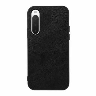 For Sony Xperia 10 IV Two-color Litchi Texture Phone Case(Black)