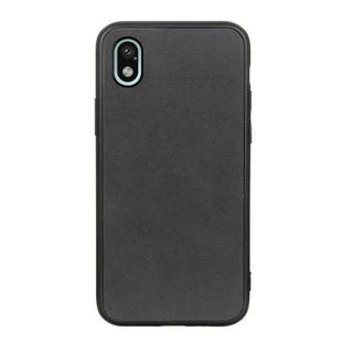 For Sony Xperia Ace III Two-color Cowhide Texture PU Shockproof Phone Case(Black)