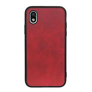 For Sony Xperia Ace III Two-color Cowhide Texture PU Shockproof Phone Case(Red)