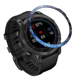 Smartwatch Dial Bezel Ring Cover For Garmin Fenix 7(Blue Ring White Characters)