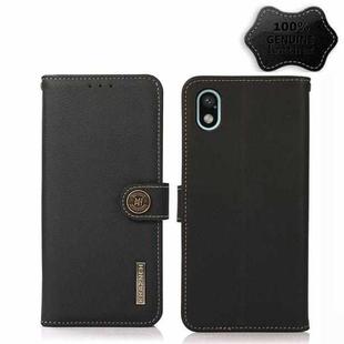 For Sony Xperia Ace III KHAZNEH Custer Genuine Leather RFID Phone Case(Black)