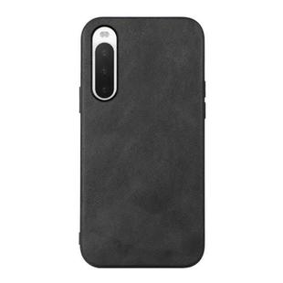 For Sony Xperia 10 IV Cowhide Texture PU Phone Case(Black)