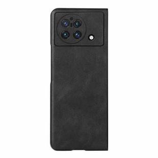 For vivo X Fold Precise Hole Cowhide Texture PU Phone Case(Black)