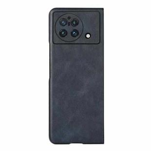 For vivo X Fold Precise Hole Cowhide Texture PU Phone Case(Blue)