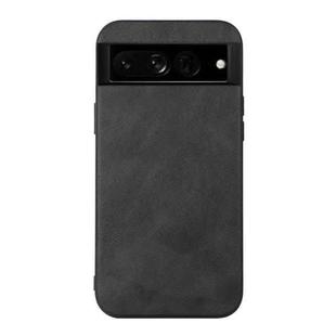 For Google Pixel 7 Pro 5G Cowhide Texture PU Phone Case(Black)
