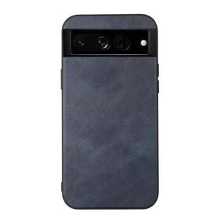 For Google Pixel 7 Pro 5G Cowhide Texture PU Phone Case(Blue)