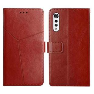 For LG Velvet 2 Pro Y Stitching Horizontal Flip Leather Phone Case(Brown)