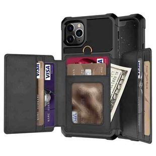 10-Card Wallet Bag PU Back Phone Case For iPhone 11(Black)