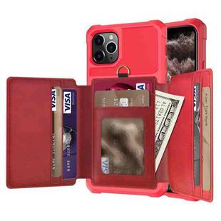 10-Card Wallet Bag PU Back Phone Case For iPhone 11 Pro Max(Red)