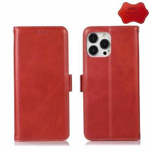 For iPhone 12 Pro Max Crazy Horse Top Layer Cowhide Leather Phone Case(Red)