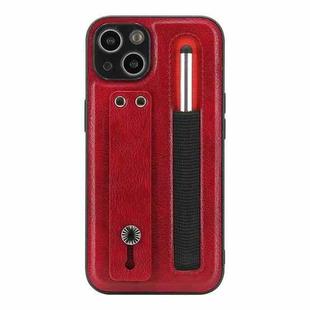 Sliding Invisible Holder Phone Case with Touch Screen Pen For iPhone 13(Red)