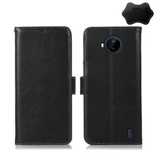 For Nokia C20 Plus Crazy Horse Top Layer Cowhide Leather Phone Case(Black)