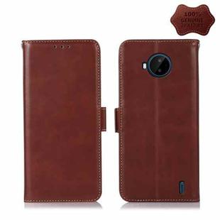 For Nokia C20 Plus Crazy Horse Top Layer Cowhide Leather Phone Case(Brown)