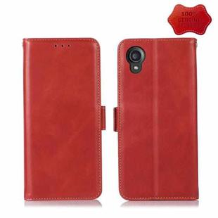 For Kyocera Digno BX2 Crazy Horse Top Layer Cowhide Leather Phone Case(Red)