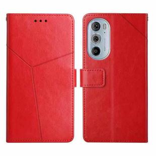 For Motorola Edge 30 Pro Y Stitching Horizontal Flip Leather Phone Case(Red)