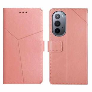 For Motorola Moto Edge X30 Y Stitching Horizontal Flip Leather Phone Case(Rose Gold)