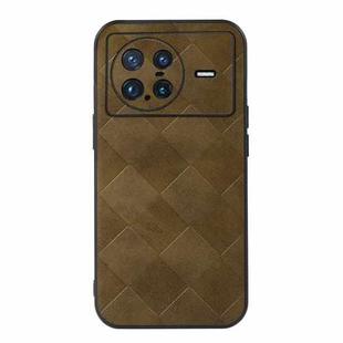 For vivo X Note Weave Plaid PU Phone Case(Green)