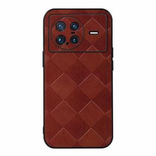 For vivo X Note Weave Plaid PU Phone Case(Brown)