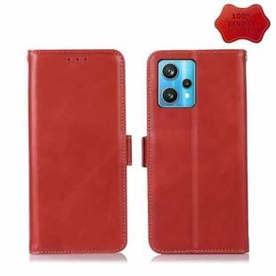 For OPPO Realme 9 Pro+ Crazy Horse Top Layer Cowhide Leather Phone Case(Red)