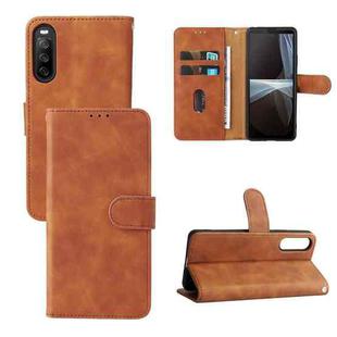 For vivo T1 5G Skin Feel Magnetic Flip Leather Phone Case(Brown)