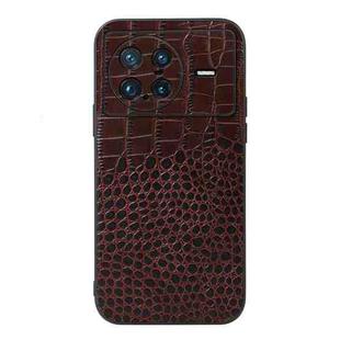 For vivo X Note Crocodile Top Layer Cowhide Leather Phone Case(Coffee)
