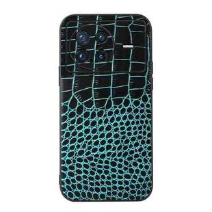 For vivo X Note Crocodile Top Layer Cowhide Leather Phone Case(Cyan Blue)