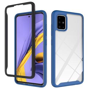For Galaxy A51 Two-layer Design Shockproof PC + TPU Protective Case(Blue)