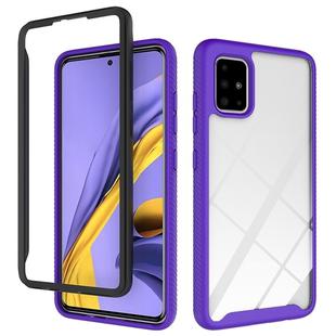 For Galaxy A71 Two-layer Design Shockproof PC + TPU Protective Case(Purple)