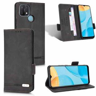 For OPPO A55s 5G Magnetic Clasp Flip Leather Phone Case(Black)
